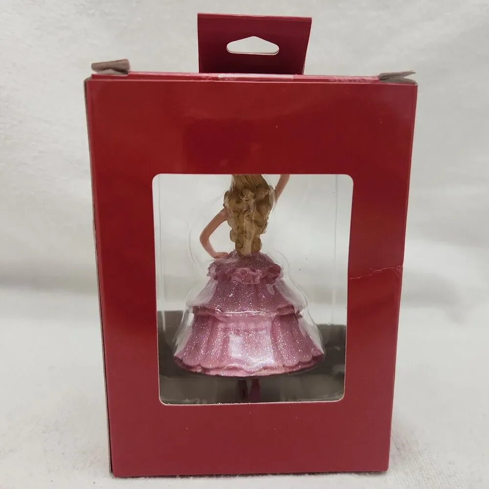 Ornament Hallmark Barbie Pink Glitter Gown Dress Christmas Tree 2016 Mattel NEW